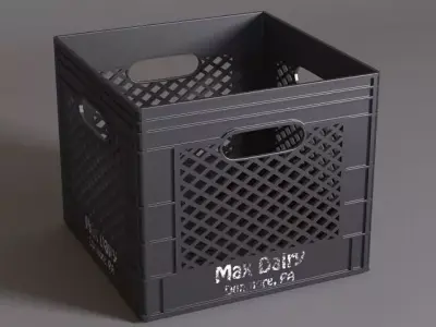 Plastic Milk Crate 3D model