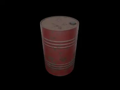 Rusty Metal Barrel - Game Ready Low-poly 3D model