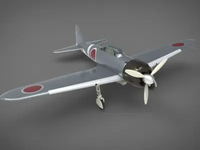 Mitsubishi A6M Zero 3D model shop