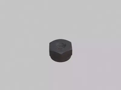 Nut Coarse Threads Lock Type with Rusty Iron Texture m2-12 3D Model Pack