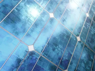 Simple Solar Roof Module 8x6 Low-poly 3D model