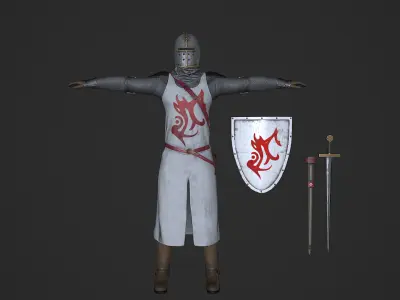 Castle guard Low-poly 3D model purchase