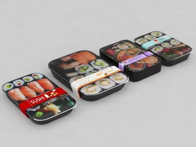 Sushi Takeaway 3D model