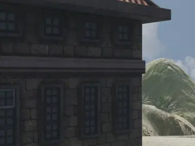 Clifftop Village 3D model