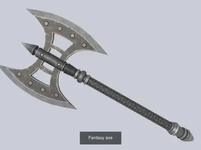 Fantasy axe collection 3D Model Pack