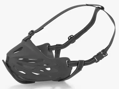 Silicone Dog Muzzle Xoloitzcuintli 3D model