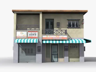 Japanese House x17 Low-poly 3D model