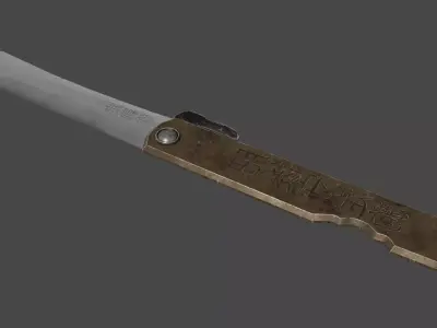 Higonokami Japanese Pocket Knife Low-poly 3D model