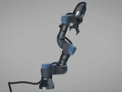 UR Industrial Robot Rigged Low-poly 3D model