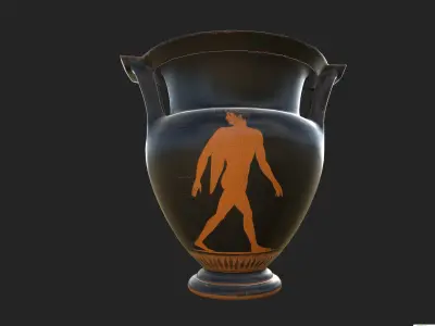 Ancient Greek Krater  Stylized Game-Ready Jug Low-poly 3D model