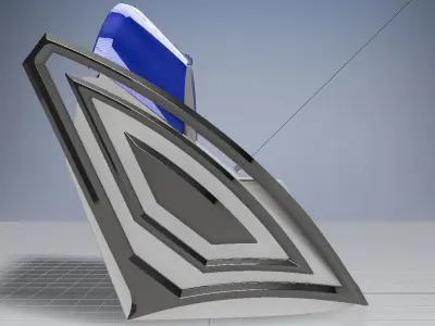 Boat  Rib console for two real scale reade for constraction 3D model