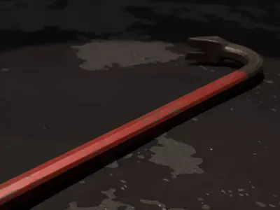 Crowbar Game Asset Low Poly Low-poly 3D model