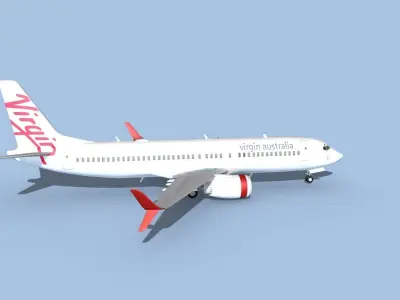 Boeing 737-800 Max Virgin Australia 3D model
