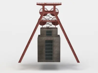 Shaft tower Low-poly 3D model purchase