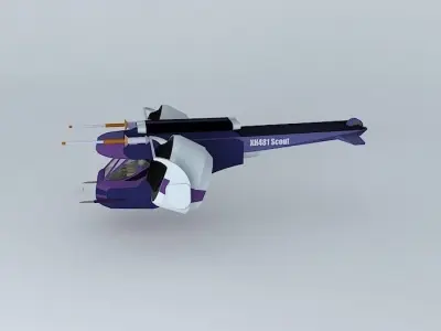 XH Scout Space reconnaissance helicopter class Free 3D model