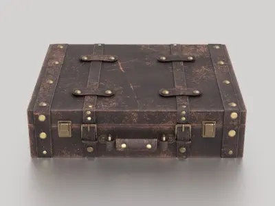 Vintage Suitcase  Low-poly 3D model