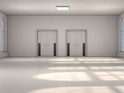 Church Interior Hall 3D model