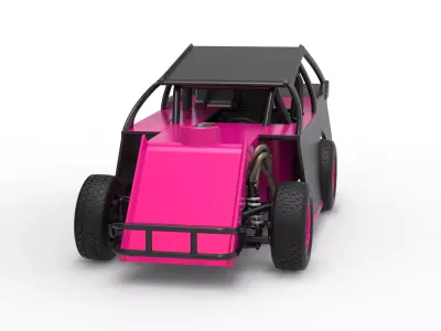 Mod Lite Race car Version 2 Scale 1 to 25 3D print model