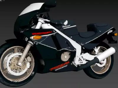 91- Chinese Style Scene - Motorcycle Racing 3D model