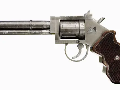 Webley Revolver Pistol 3D model