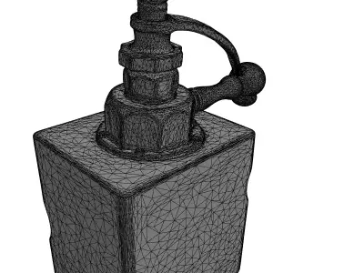 Vintage Wooden Coffee Grinder Low-poly 3D model