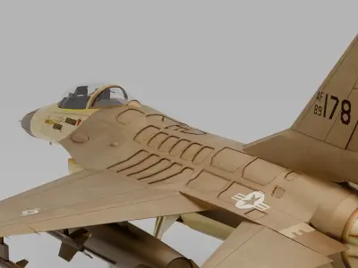 Falcon Fighter Jet 178 - Premium edition Low-poly 3D model