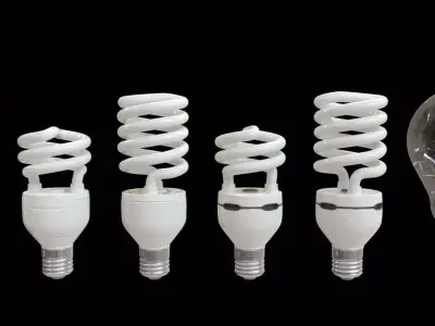 Light Bulb Pack Low-poly 3D model