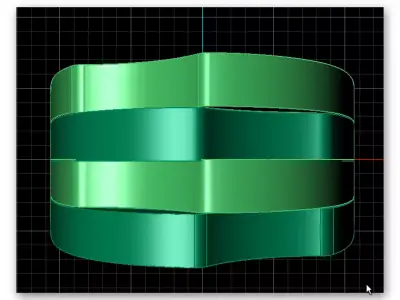 3 part bypass gold ring 3D print model purchase
