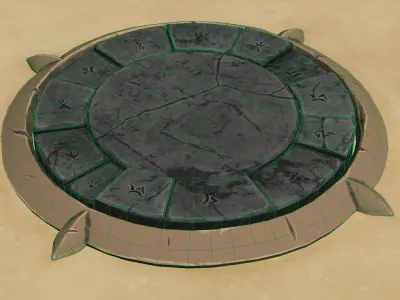 Stylized Platform Low-poly 3D model