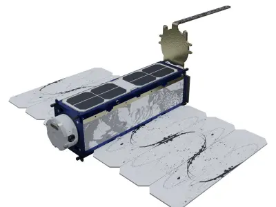 PLANET Dove Cube Satellite Free 3D model