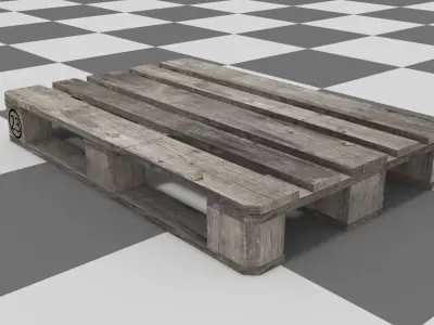 Palette wooden pallet Free low-poly 3D model