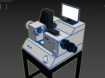 Laser Diamond Cutting Machine Low-poly 3D model
