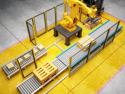 Palletizing Cell Scene 3D model