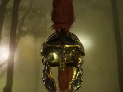 Galea Medieval Helmet Lowpoly 3D model