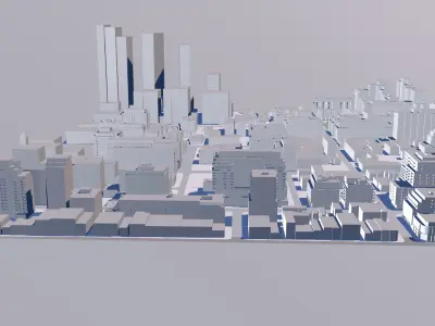 Buildings City building industrial park commercial housing 3D model V3