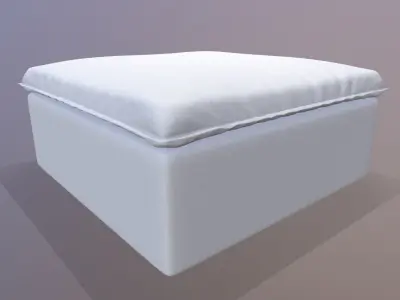 Ottoman Seat Sofa Low-poly 3D model purchase