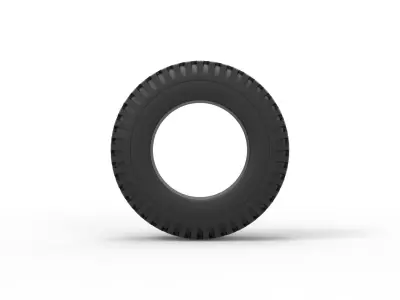 Military tire 7 Scale 1 to 10 3D print model
