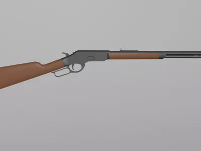Low-Poly Winchester Rifle Low-poly 3D model