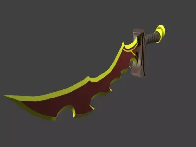 Fantasy Sword Game Ready Low-poly 3D model