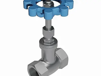 Gate Valves - BSP Threaded Ends -  3D model