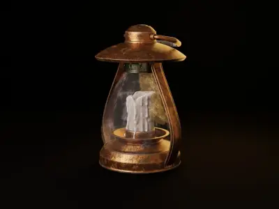 Old Lantern Low-poly 3D model shop