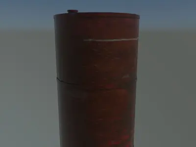 Oil barred rusted  Free low-poly 3D model