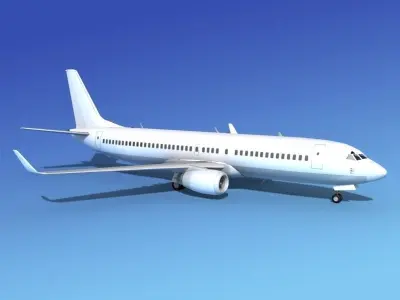 Boeing 737-800ER Unmarked 2 3D model