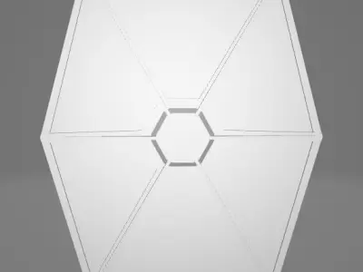 STAR WARS Tie Fighter Space Ship - Low Poly Game - FBX MODEL Low-poly 3D model