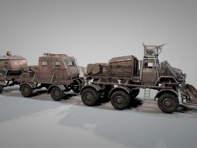 Post Apocalyptic Survival Truck 3D model