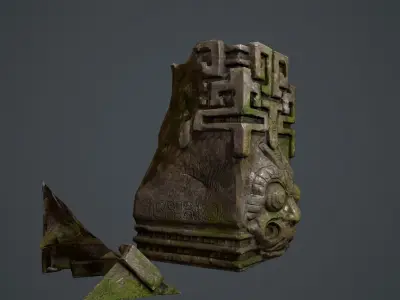 Ancient Statue Low-poly 3D model