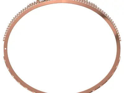 Antique Floral Diamond Bracelet 3D print model