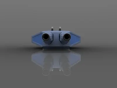 Futuristic gun 3D model