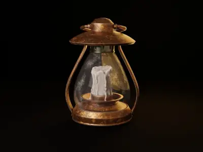 Old Lantern Low-poly 3D model shop