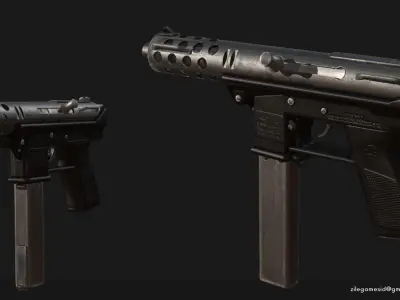 TEC-9 Only for Unity Low-poly 3D model